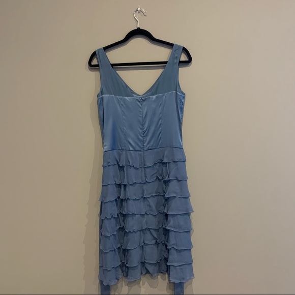 Tristan Size 8 Blue Silk Formal Dress - Picture 6 of 13